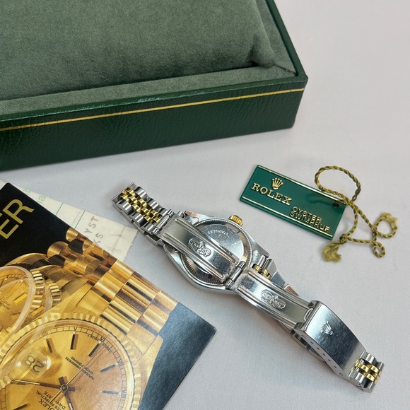 PAPERS Rolex Datejust 26mm 69240 Two Tone Jubilee 18k Gold Roman Dial Watch - Picture 5 of 15